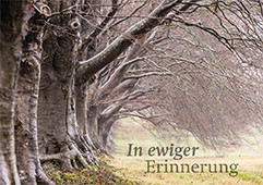 Trauerkarte - In ewiger Erinnerung Trauerkarte - In ewiger Erinnerung