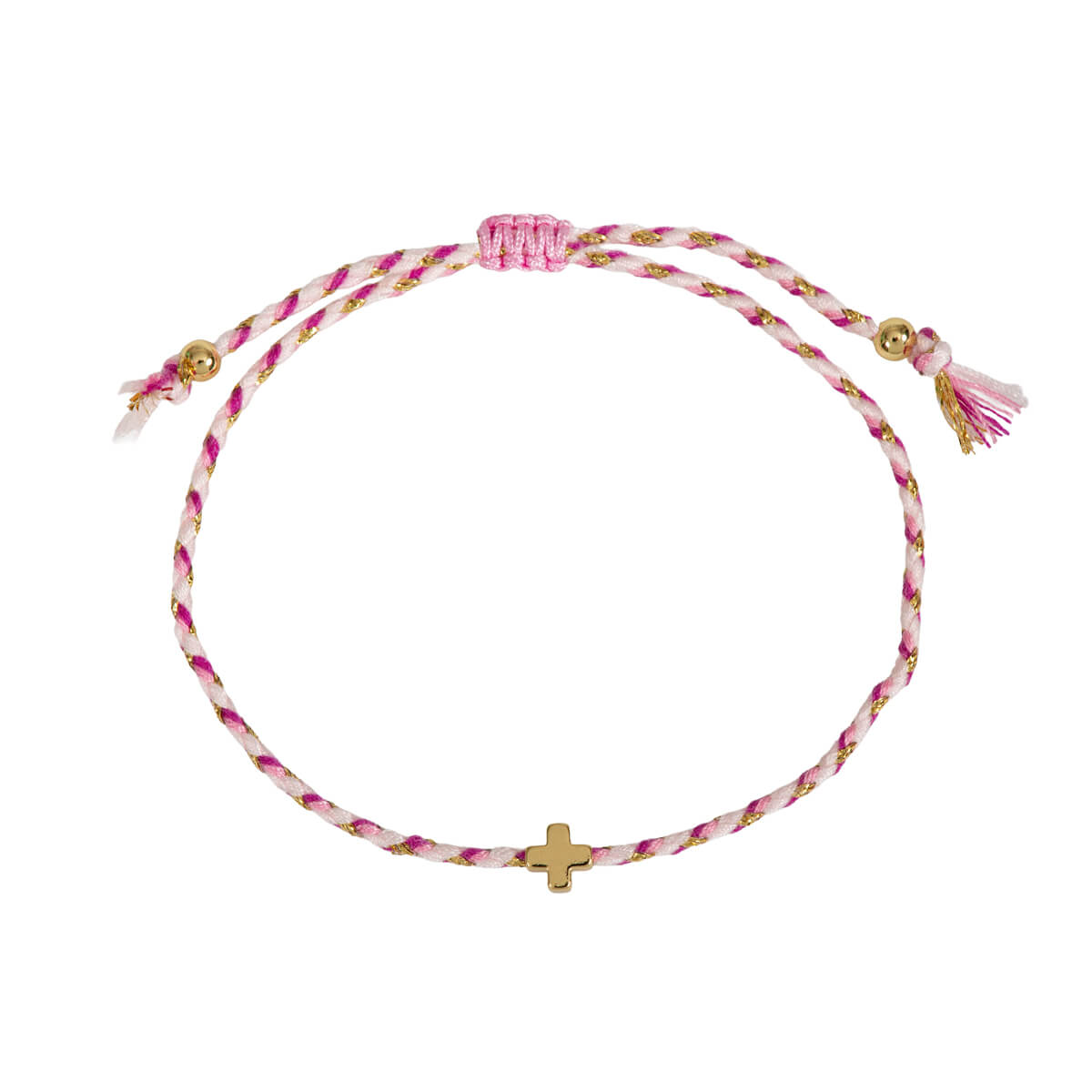 Textil-Armband – Kreuz & Geflochten
