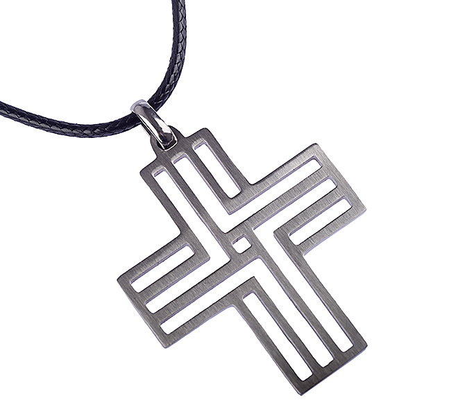 Halskette - Edelstahlkreuz & durchbrochen Halskette - Edelstahlkreuz & durchbrochen