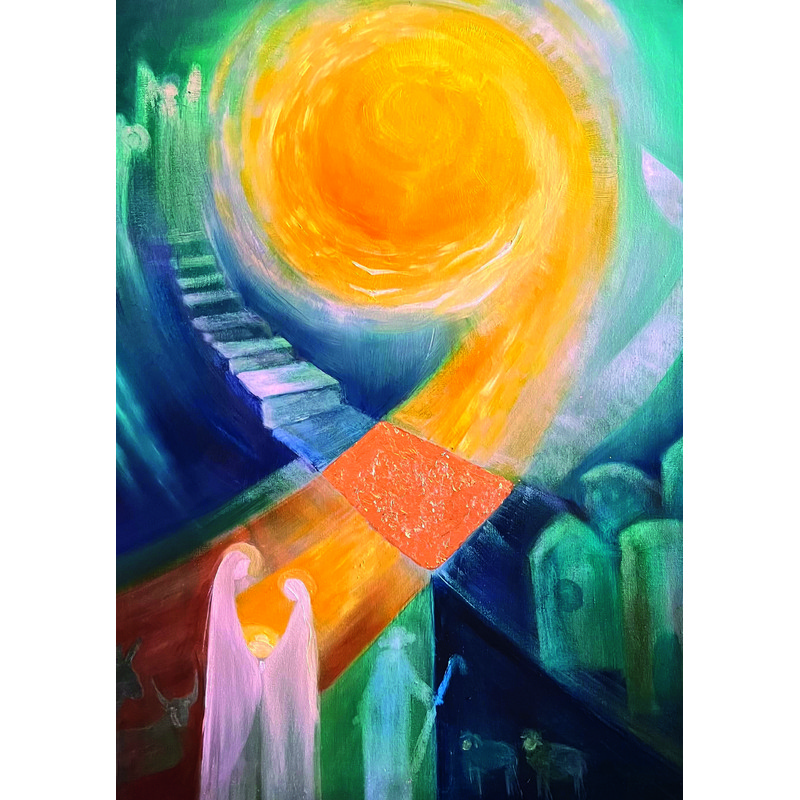 Weihnachtskarte - Jesus & Brücke zu Gott