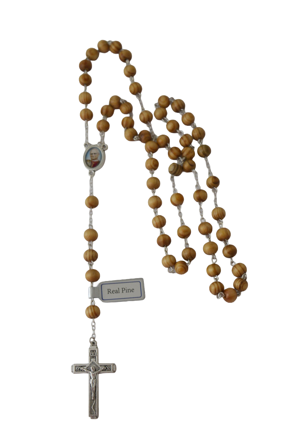 Rosenkranz – Papst Leo XIV & Holz-Box