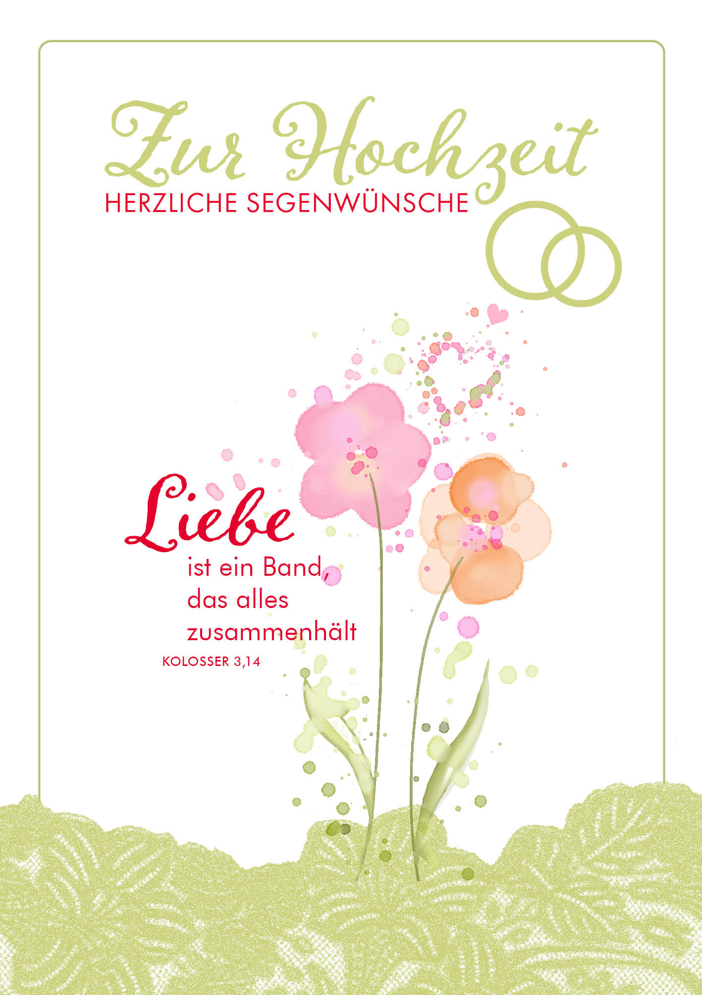 Karte zur Hochzeit – En Band für ewig