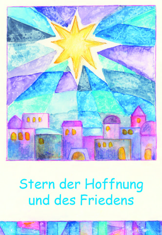 Karte zu Weihnachten - Stern der Hoffnung & des Friedens