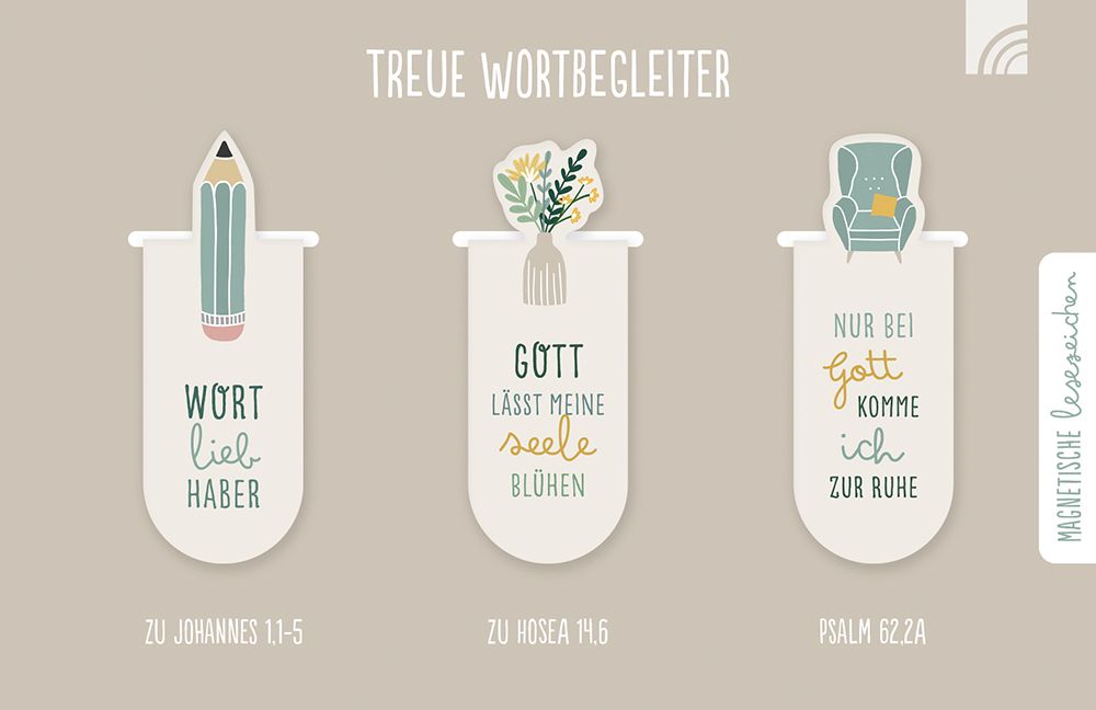 Magnet-Lesezeichen-Set - Treue Wortbegleiter