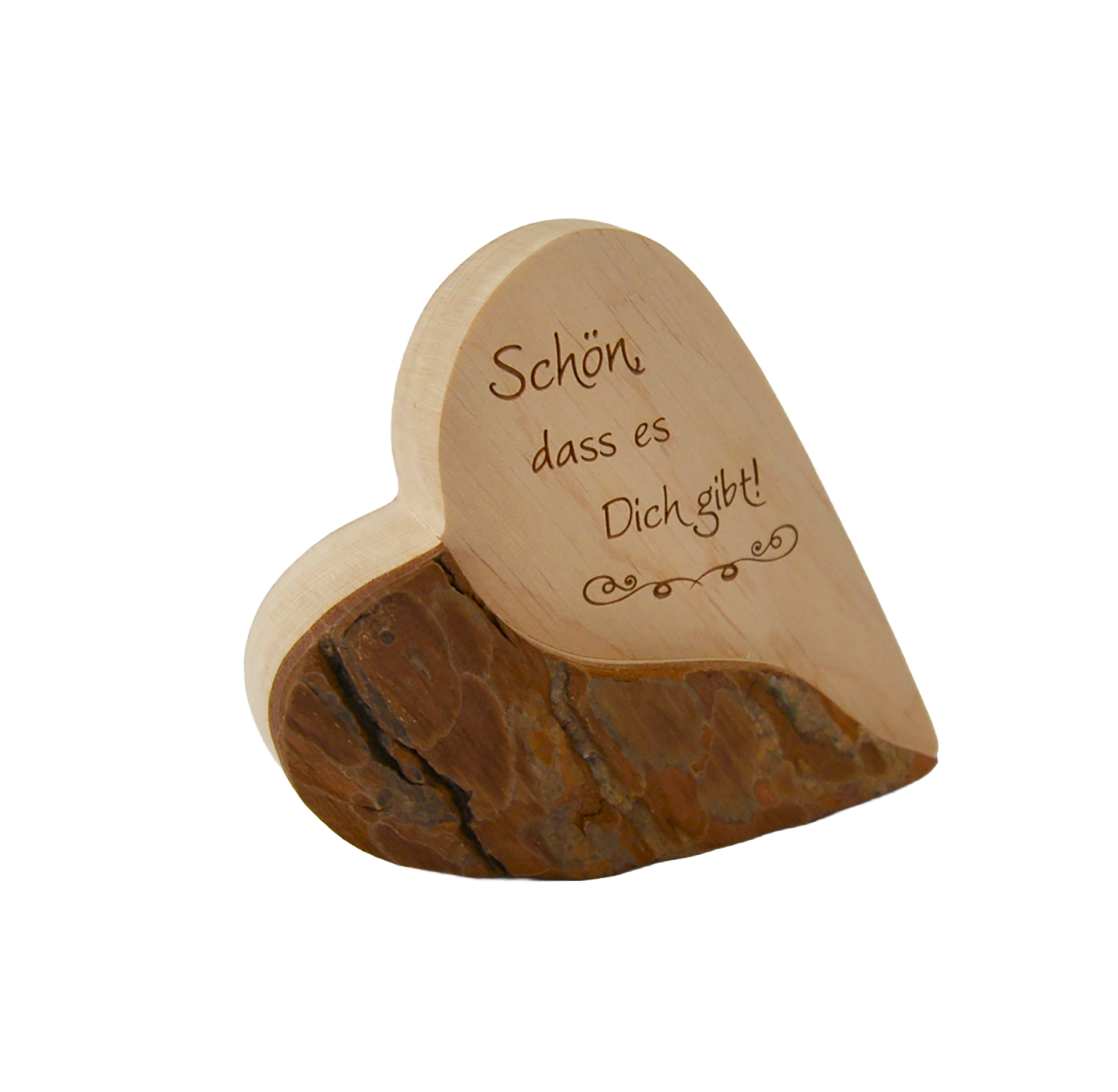 Erlenholz-Herz – Schön, dass es Dich gibt!