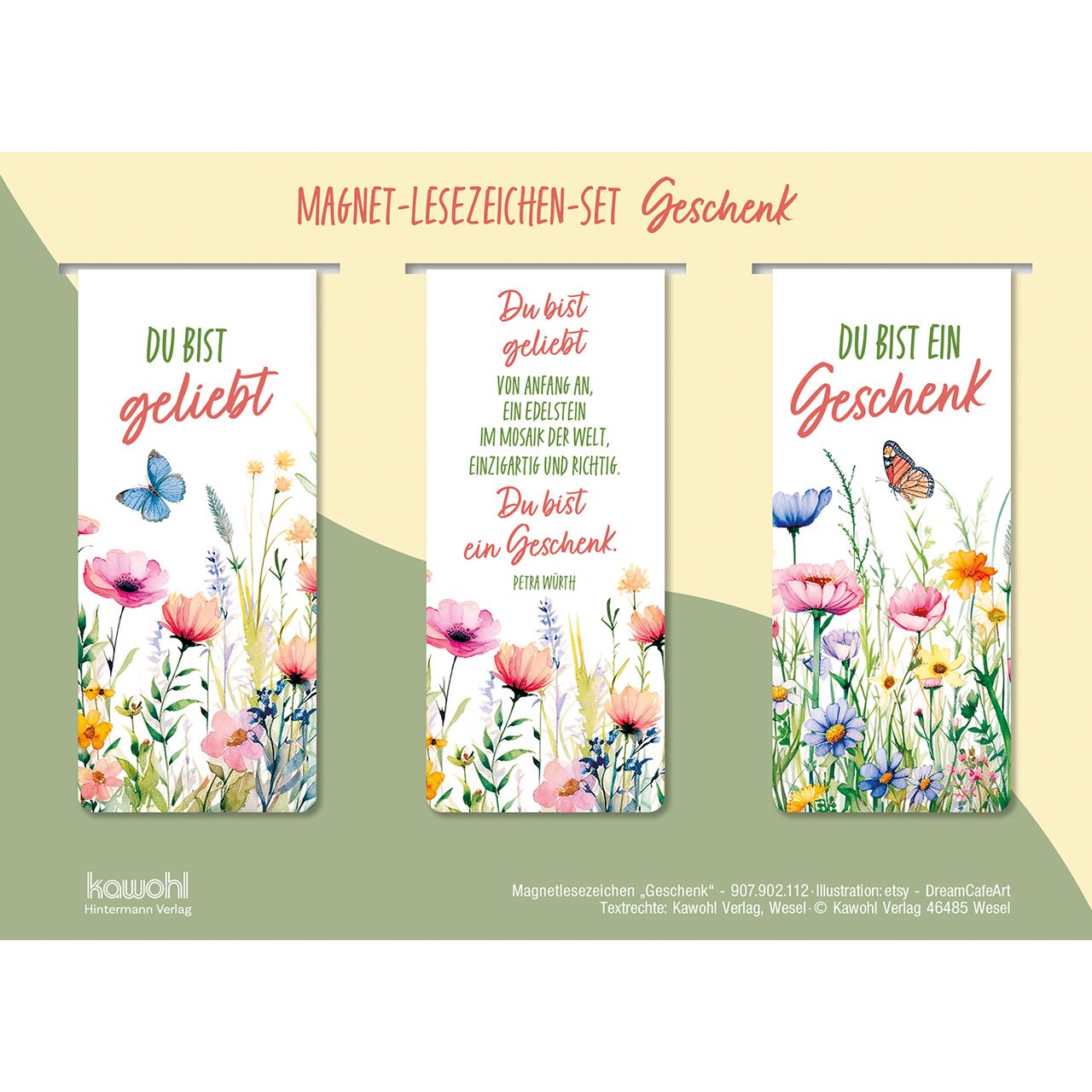 Magnet-Lesezeichen – Du bist ein Geschenk & 3er Pack