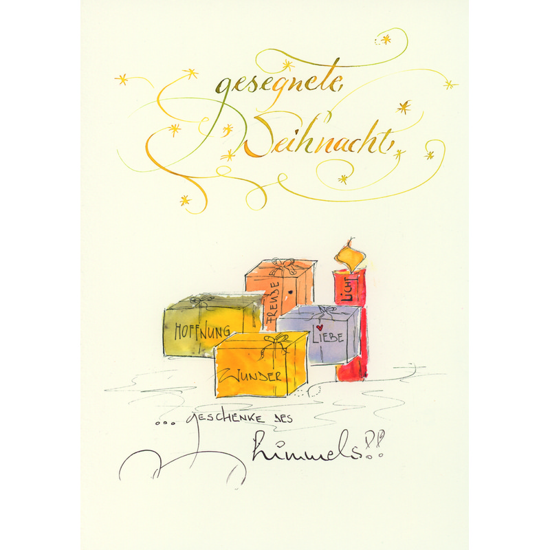 Weihnachtskarte - Geschenke des Himmels!