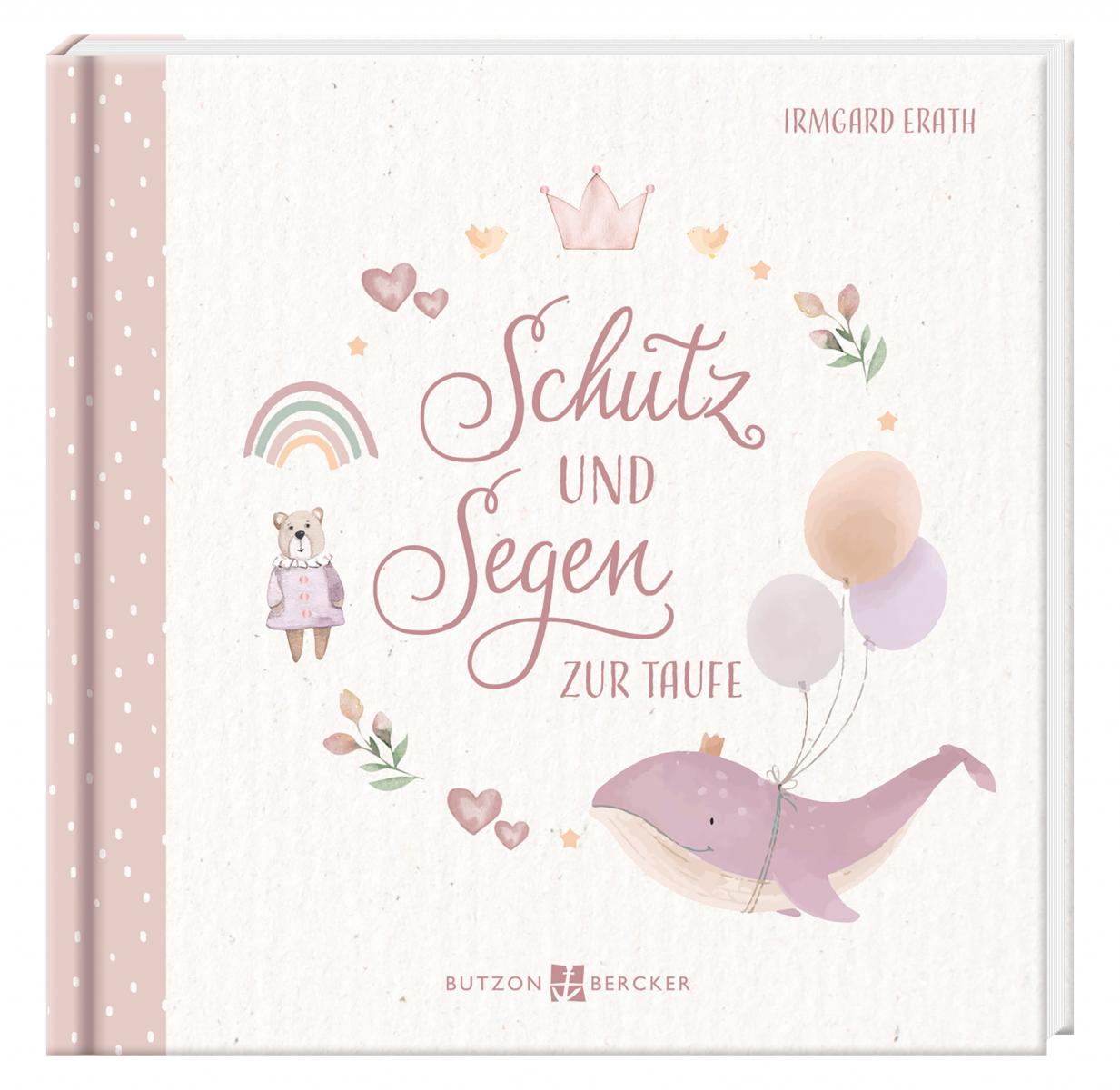 Geschenkset zur Taufe - Schutz und Segen & Rosa