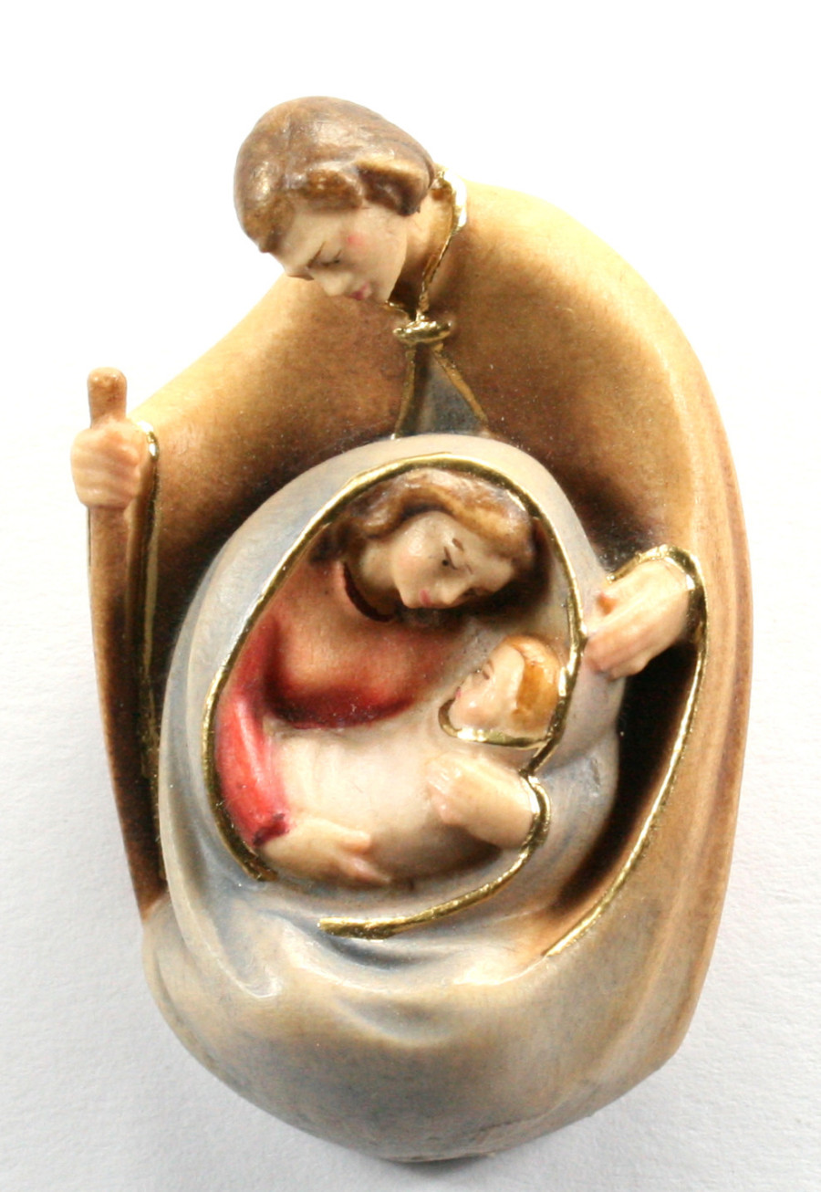 Blockkrippe - Runde Form & Geschenkschachtel Blockkrippe - Runde Form & Geschenkschachtel