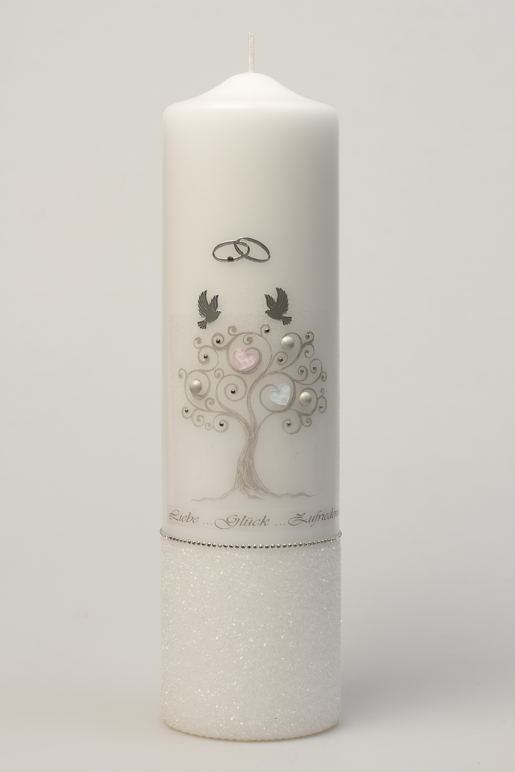 Hochzeitskerze - Lebensbaum & Silberfarben Hochzeitskerze - Lebensbaum & Silberfarben