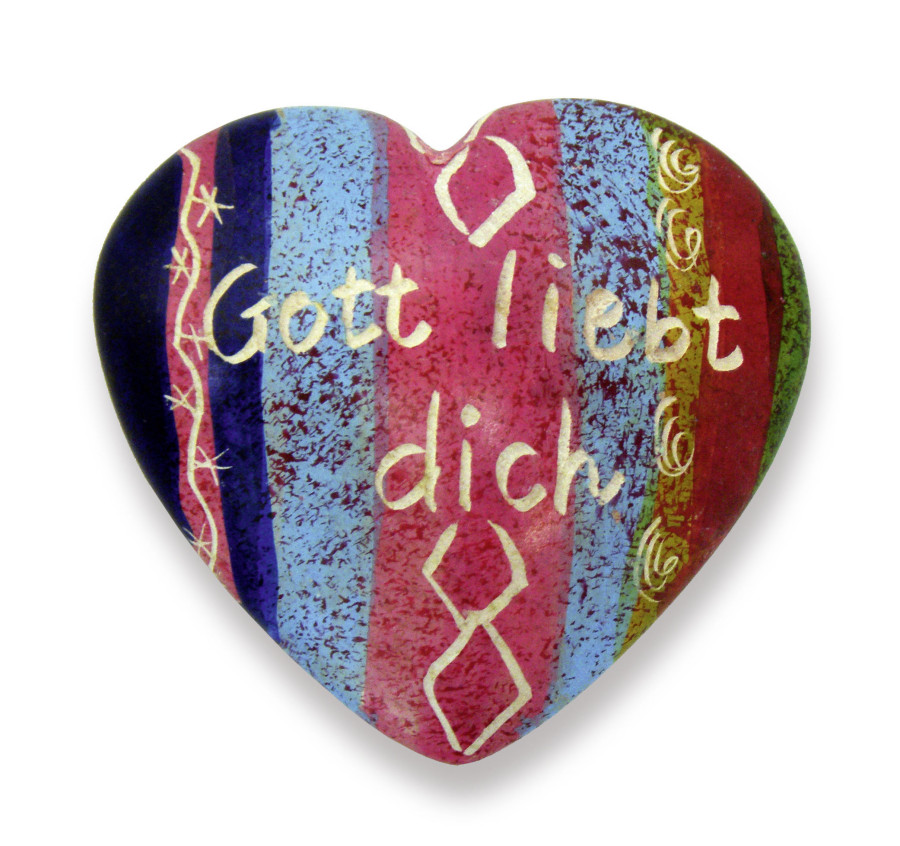 Speckstein-Herz - Gott liebt dich Speckstein-Herz - Gott liebt dich