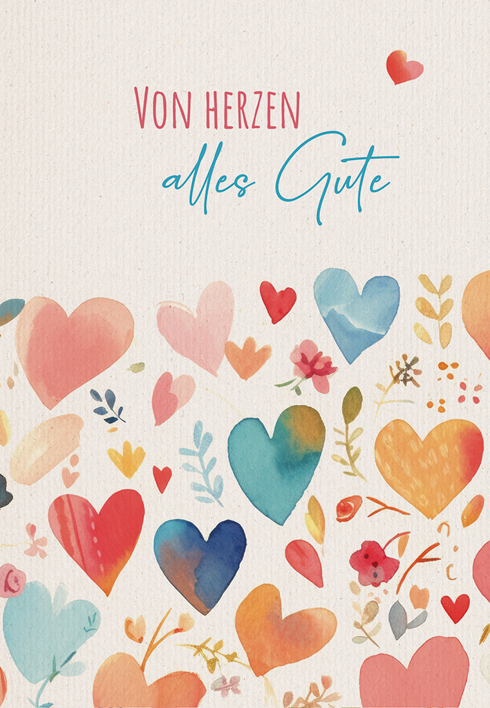 Geburtstagskarte - Von Herzen alles Gute & Geldgeschenk Geburtstagskarte - Von Herzen alles Gute & Geldgeschenk