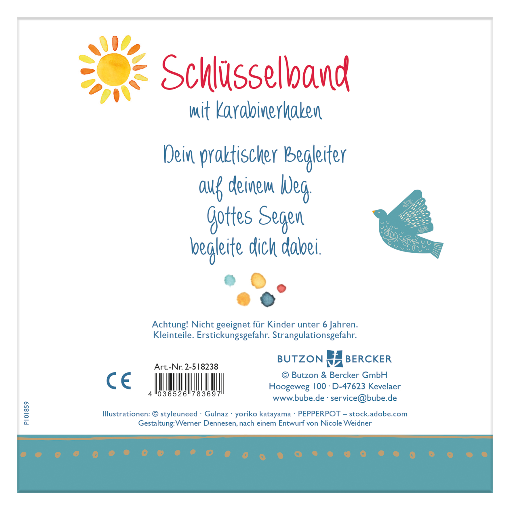 Schlüsselband - Gottes Segen begleite dich