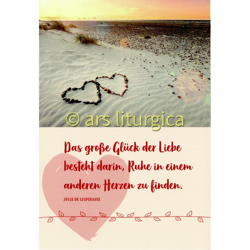 Karte zur Hochzeit - Das große Glück der Liebe besteht darin ... Karte zur Hochzeit - Das große Glück der Liebe besteht darin ...