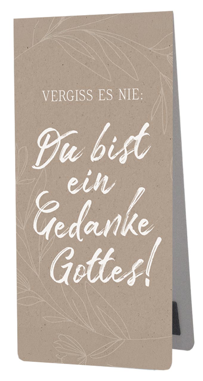 Lesezeichen – Du bist ein Gedanke Gottes! & Magnet