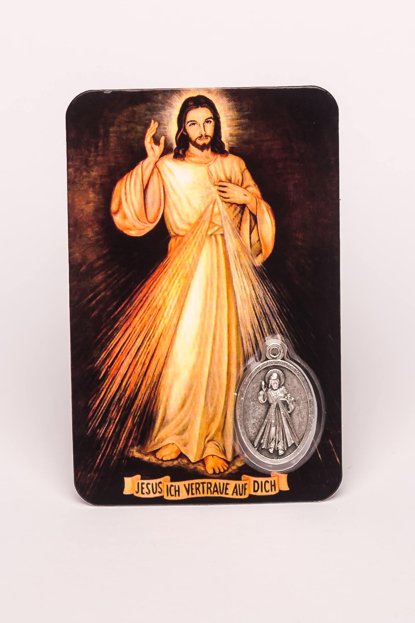 Prayercard - Barmh. Jesus & Medaille Prayercard - Barmh. Jesus & Medaille