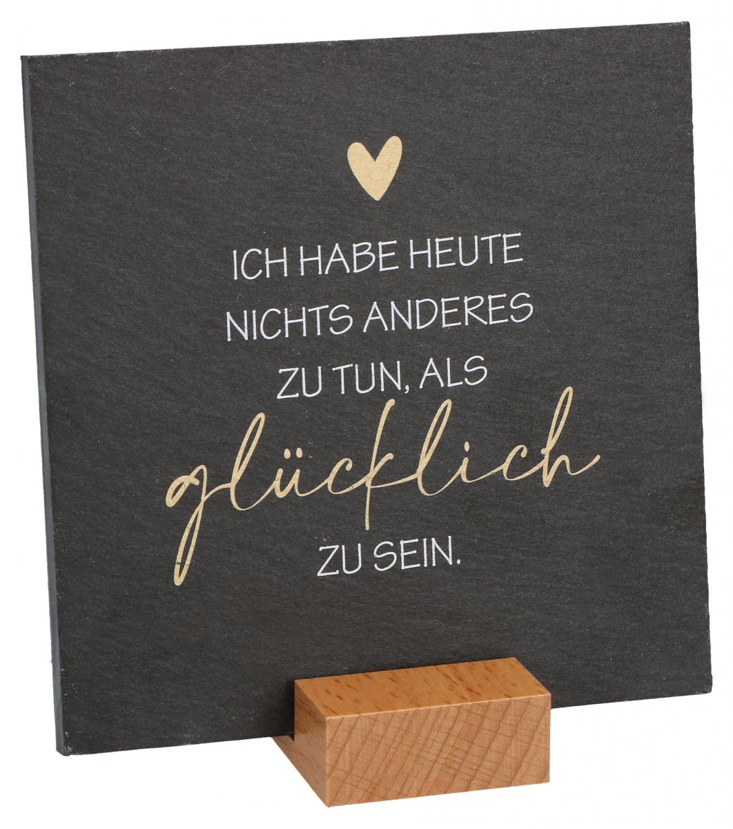 Schiefertafel - Glücklich sein Schiefertafel - Glücklich sein