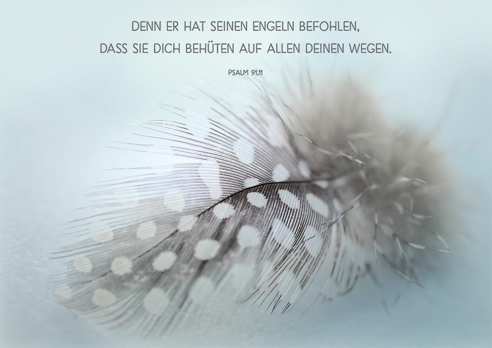 Trauerkarte - Denn er hat seinen Engeln befohlen... Trauerkarte - Denn er hat seinen Engeln befohlen...