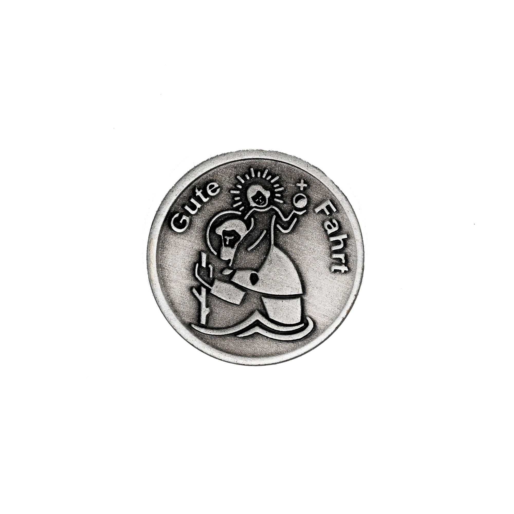Christophorus-Plakette - Klein & Modern Plakette mit heiligem Christophorus