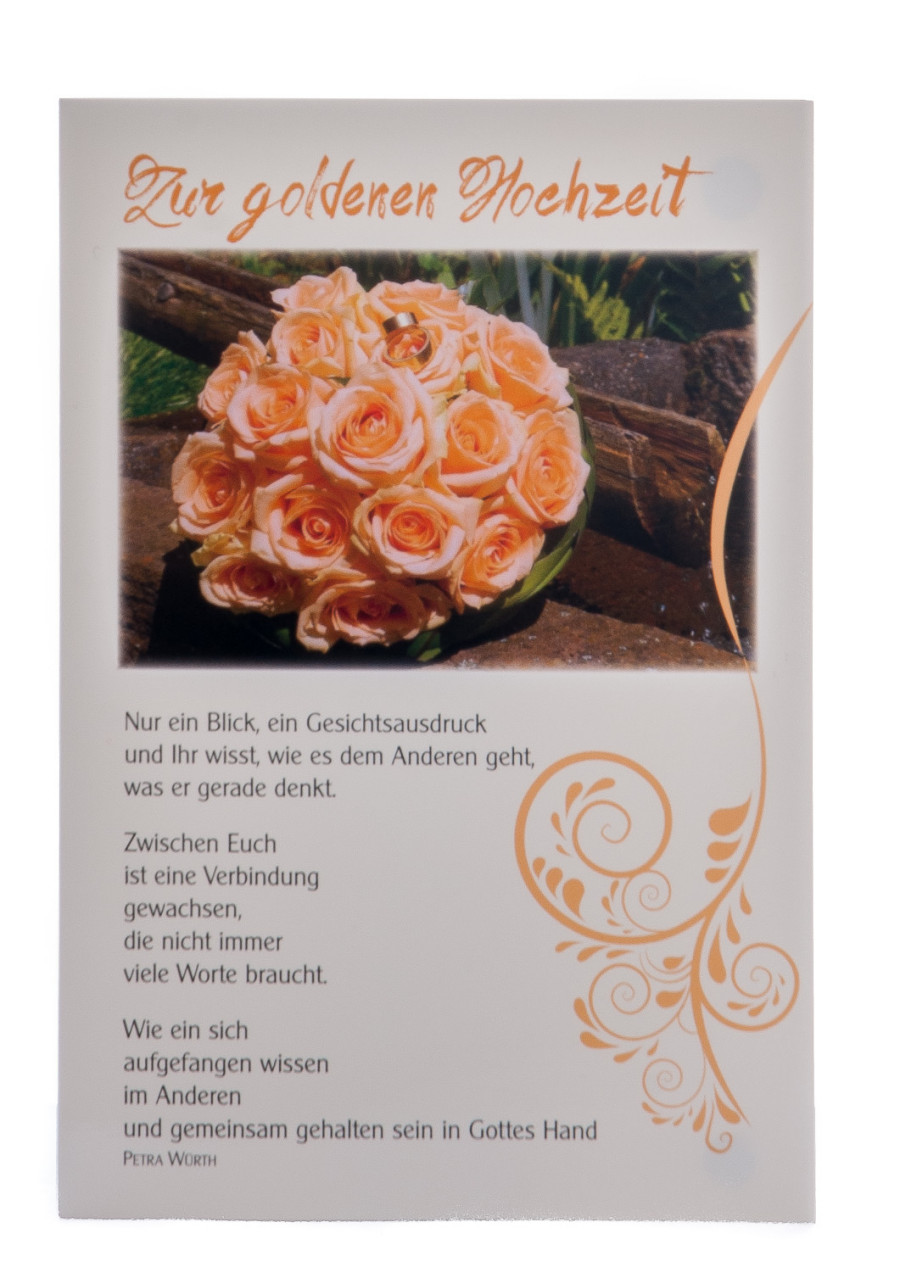 Karte zur Goldhochzeit - Nur ein Blick Karte zur Goldhochzeit - Nur ein Blick