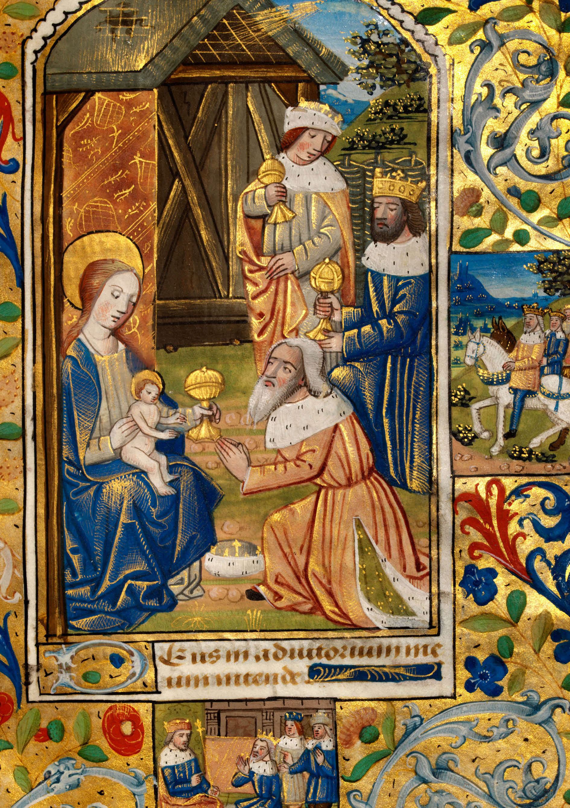 Weihnachtskarte - Anbetung der Hl. Drei Könige