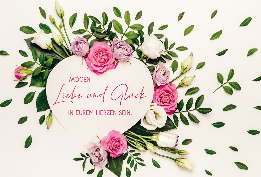 Karte zum Ehejubiläum - Liebe & Glück Karte zum Ehejubiläum - Liebe & Glück