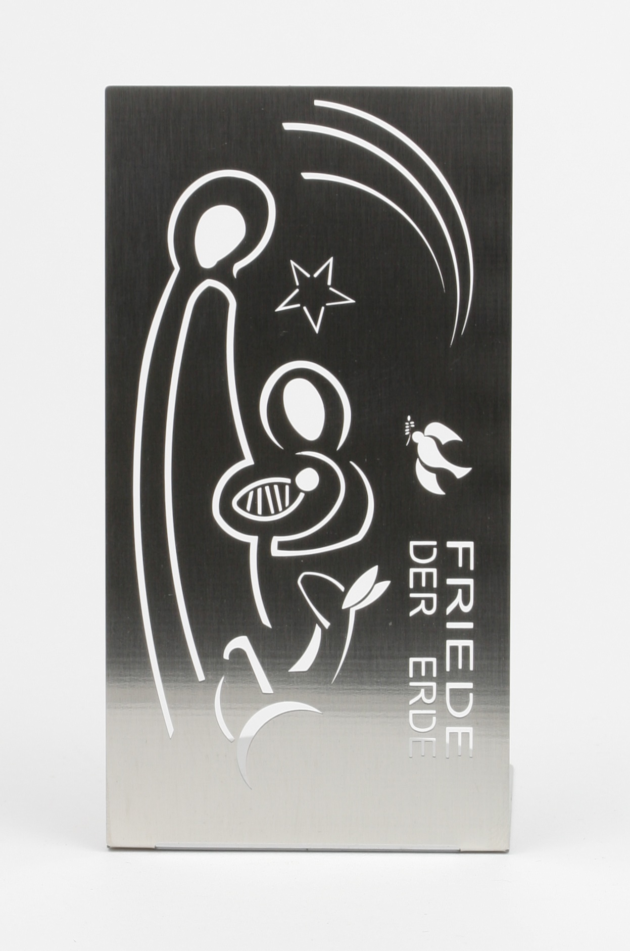 Blockkrippe - Edelstahl & Gelasert Blockkrippe - Edelstahl & Gelasert