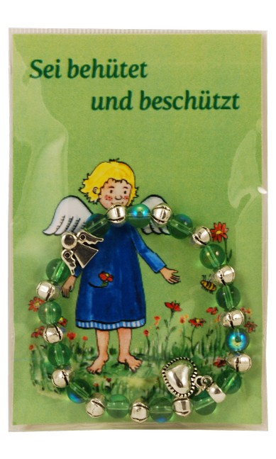 Kinderarmband - Sei behütet und beschützt & Grün Kinderarmband - Sei behütet und beschützt & Grün