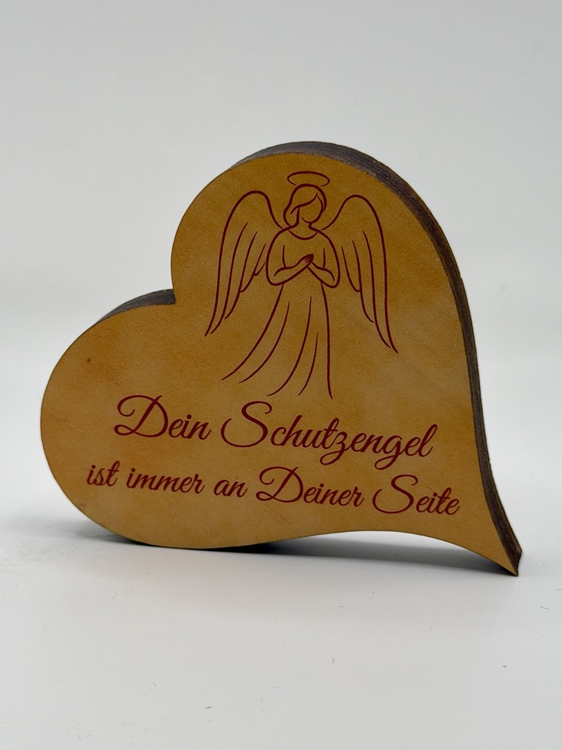 Holzherz – Dein Schutzengel ist immer…