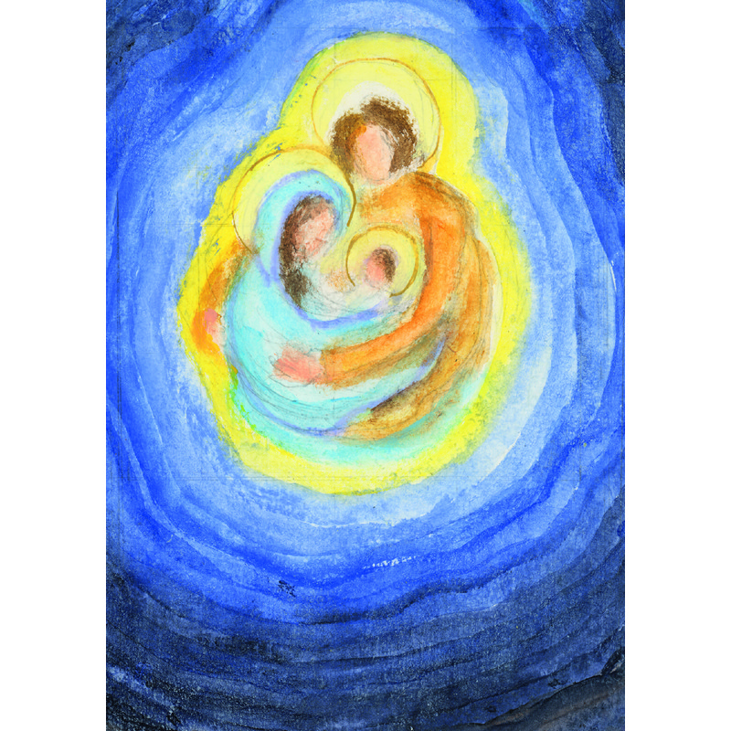 Weihnachtskarte - Heilige Familie