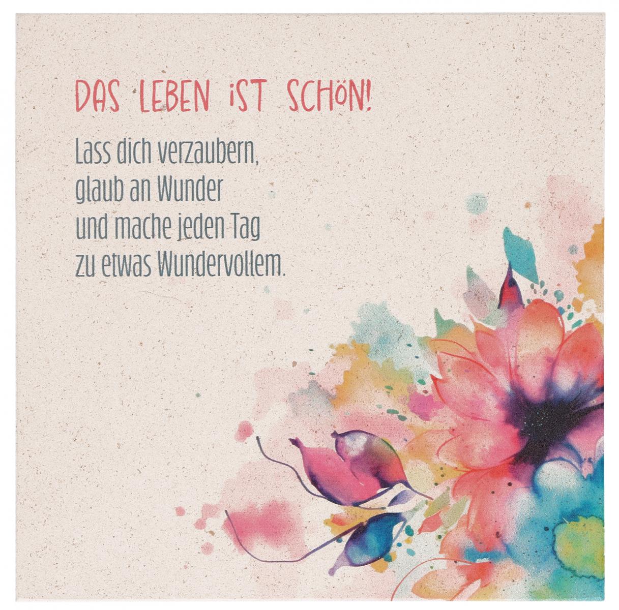 Natursteintafel - Das Leben ist schön! Natursteintafel - Das Leben ist schön!