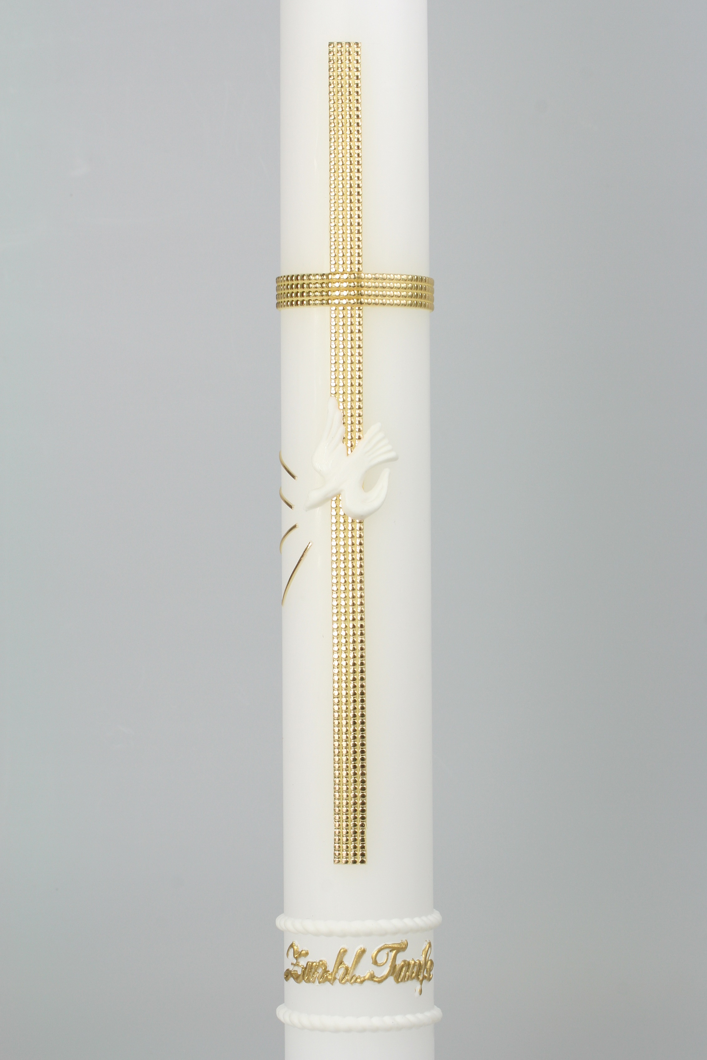 Taufkerze - Goldenes Kreuz Taufkerze - Goldenes Kreuz