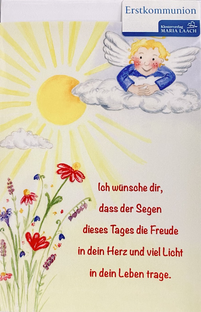 Kommunionkarte - Der Segen dieses Tages Kommunionkarte - Der Segen dieses Tages