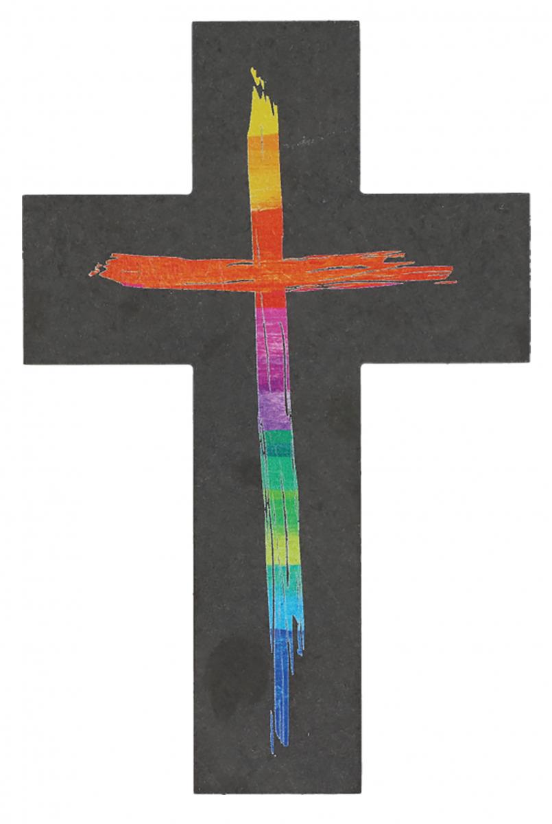 Schieferkreuz - Regenbogenkreuz Schieferkreuz - Regenbogenkreuz