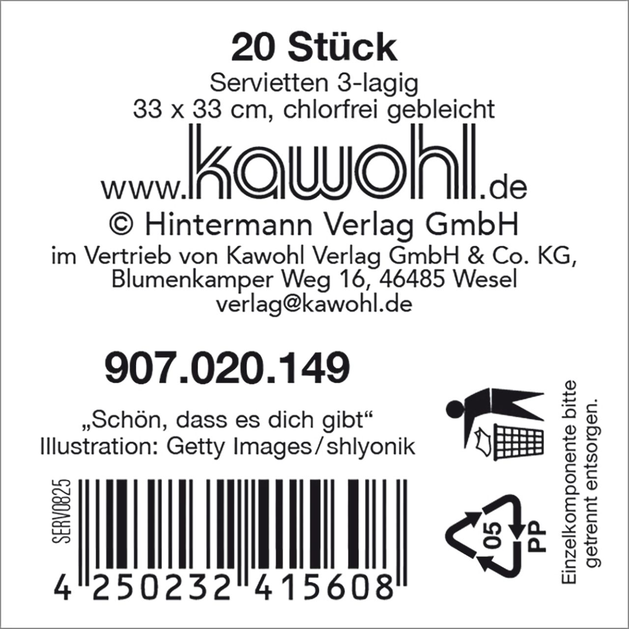 Servietten – Schön, dass es dich gibt!