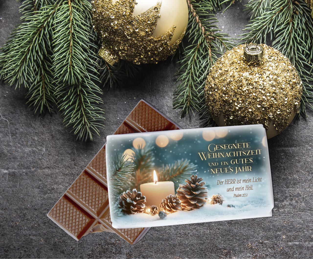 Geschenk-Schokolade - Gesegnete Weihnachten