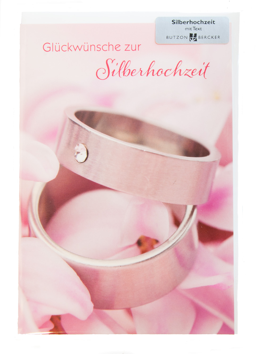 Karte zur Silberhochzeit - Keine großen Worte Karte zur Silberhochzeit - Keine großen Worte