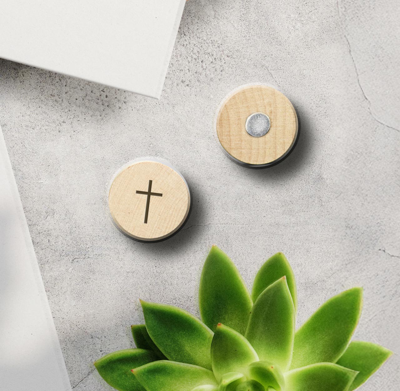 Holzmagnet – Kreuz