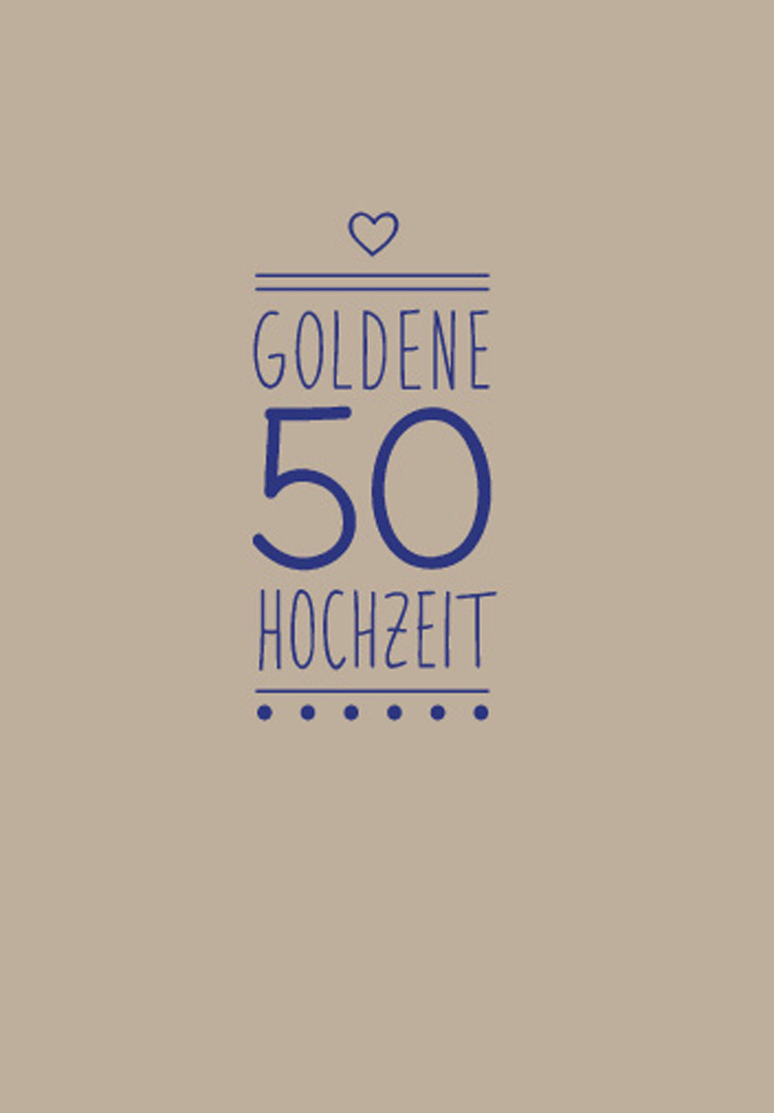 Karte zur goldenen Hochzeit - Farbige 50 Karte zur goldenen Hochzeit - Farbige 50