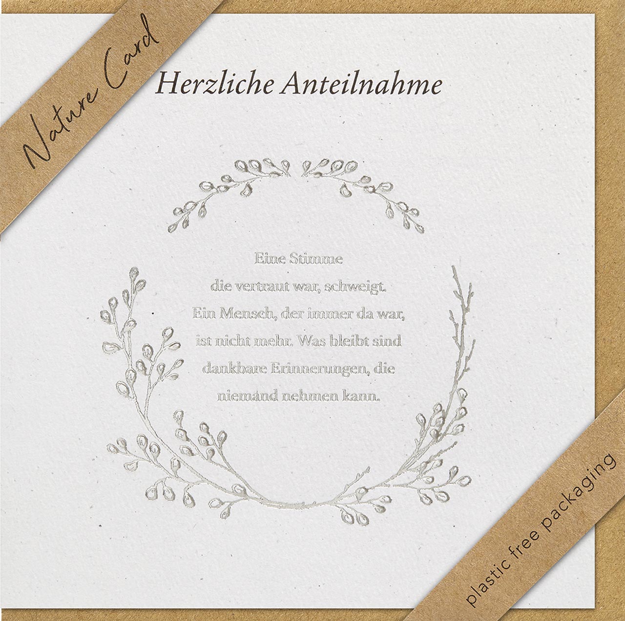 Trauerkarte - Herzliche Anteilnahme & Natur