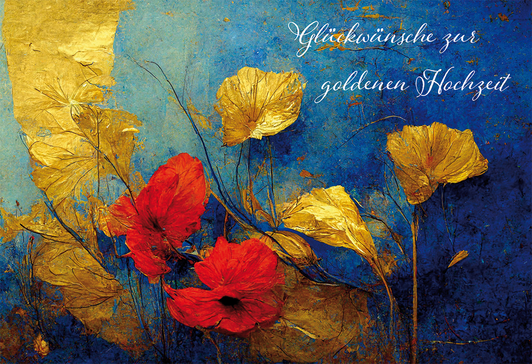 Karte zur Goldhochzeit - Jemanden lieben heißt... Karte zur Goldhochzeit - Jemanden lieben heißt...