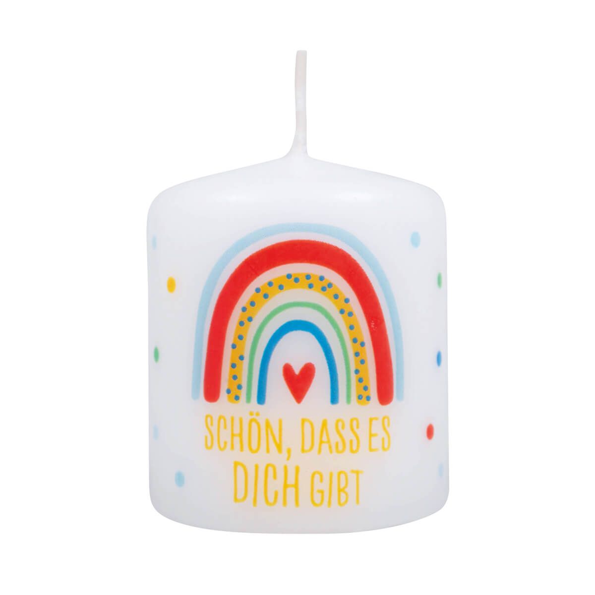 Mini-Kerze - Schön, dass es dich gibt & Regenbogen Mini-Kerze - Schön, dass es dich gibt & Regenbogen