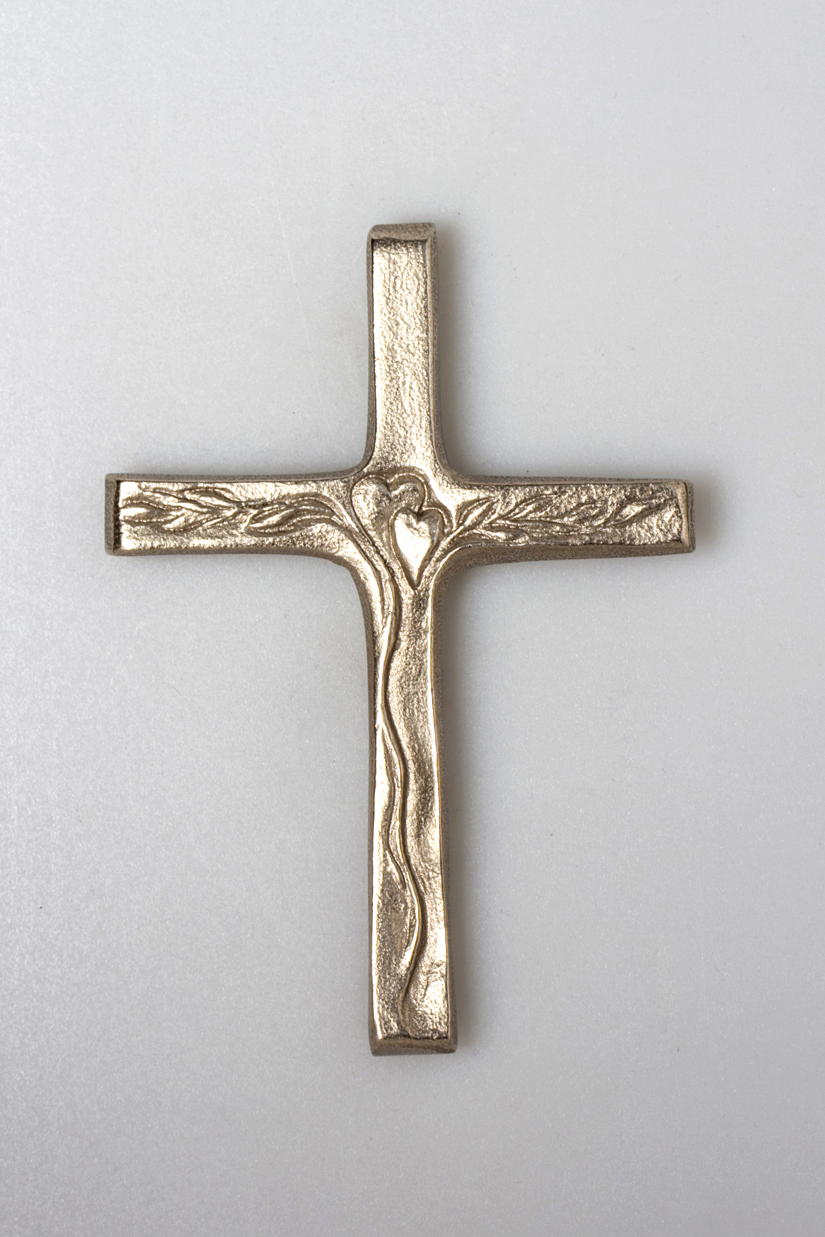 Hochzeitskreuz - Zwei Herzen & Neusilber  Hochzeitskreuz - Zwei Herzen & Neusilber