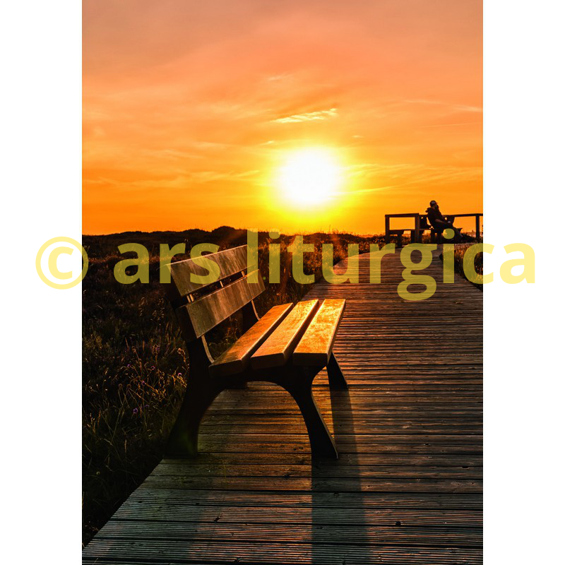 Trauerkarte - Bank im Sonnenuntergang Trauerkarte - Bank im Sonnenuntergang