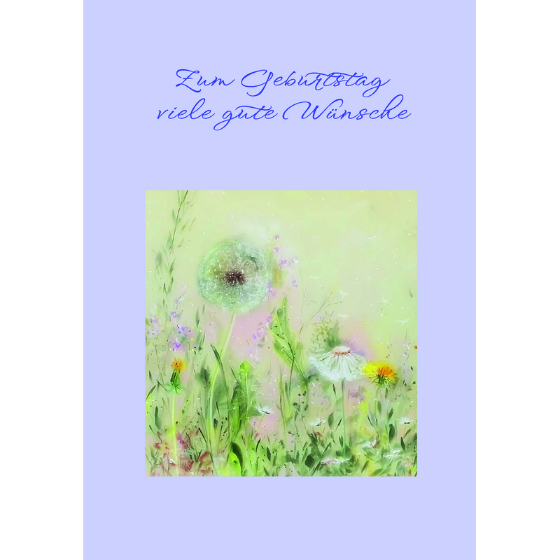 Karte zum Geburtstag - Viele gute Wünsche & Naturpapier Karte zum Geburtstag - Viele gute Wünsche & Naturpapier