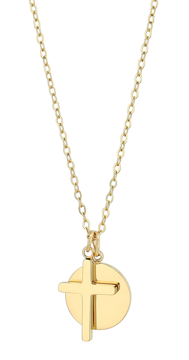 Halskette – Kreuz & Goldfarbend
