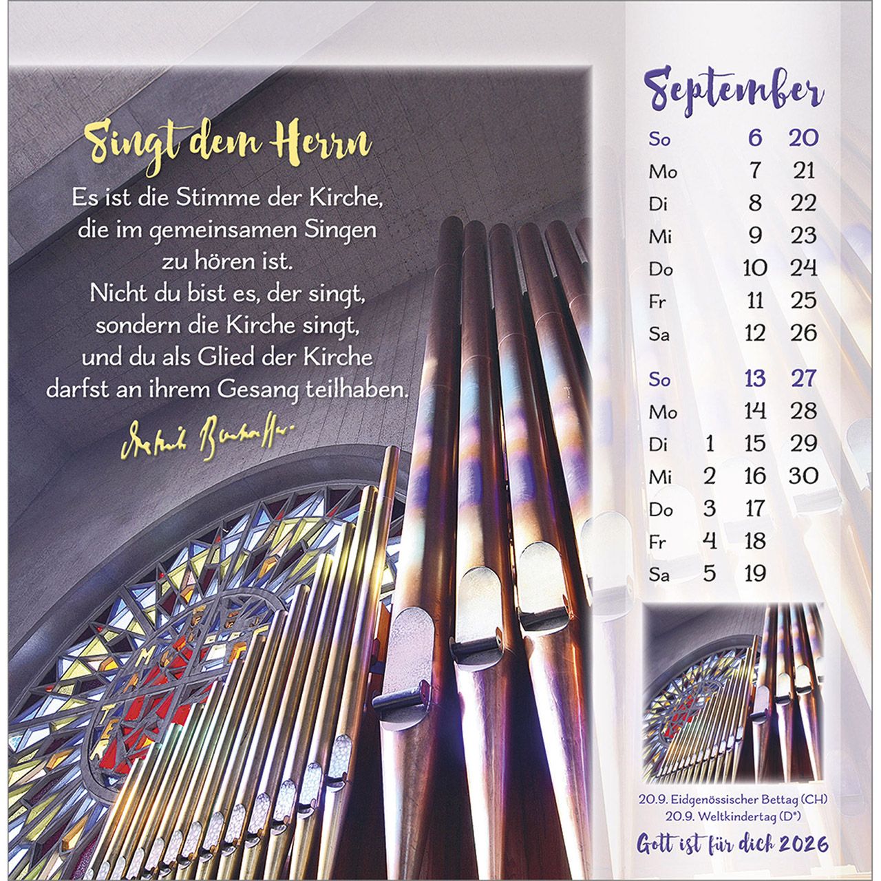 Tischkalender - Gott ist für dich & 2026