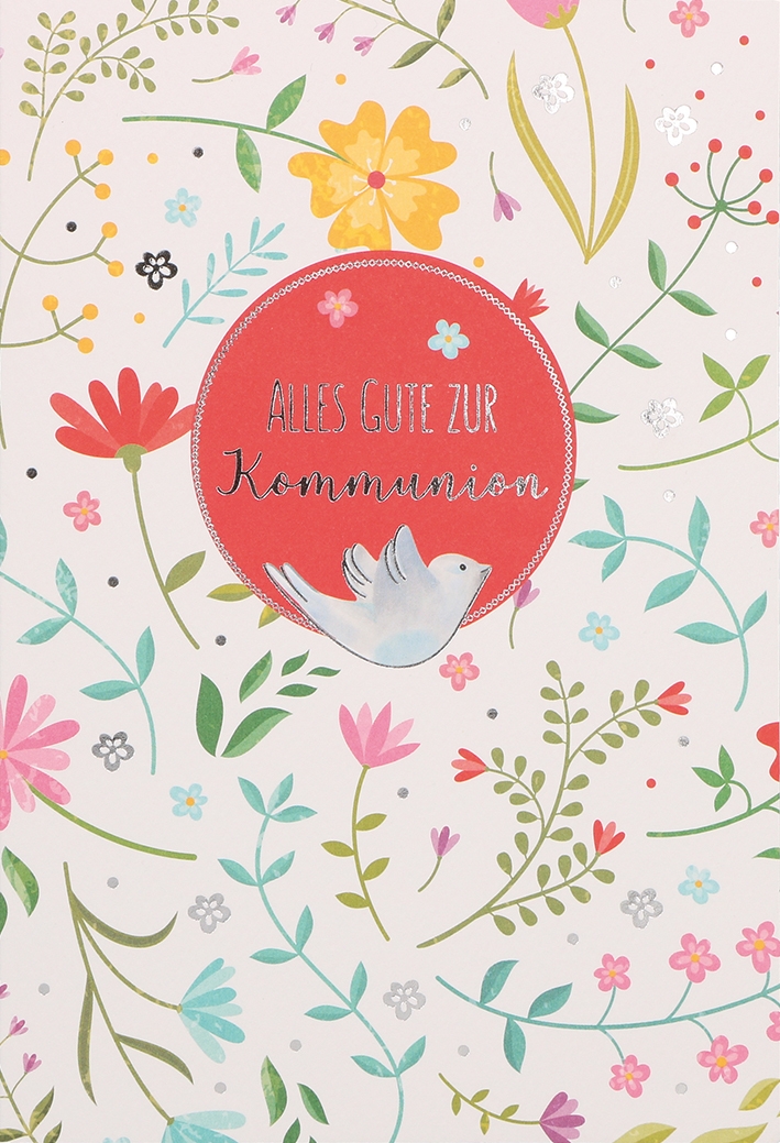 Karte zur Kommunion - Gottes Kinder & Friedenstaube Karte zur Kommunion - Gottes Kinder & Friedenstaube