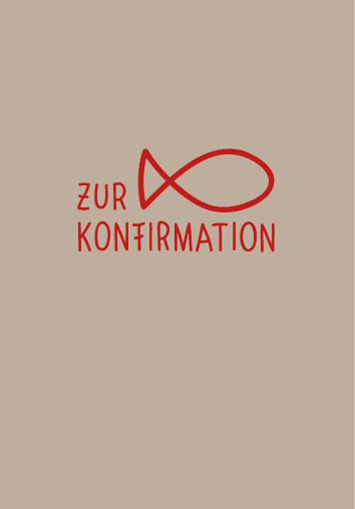 Konfirmationskarte - Farbiger Fisch