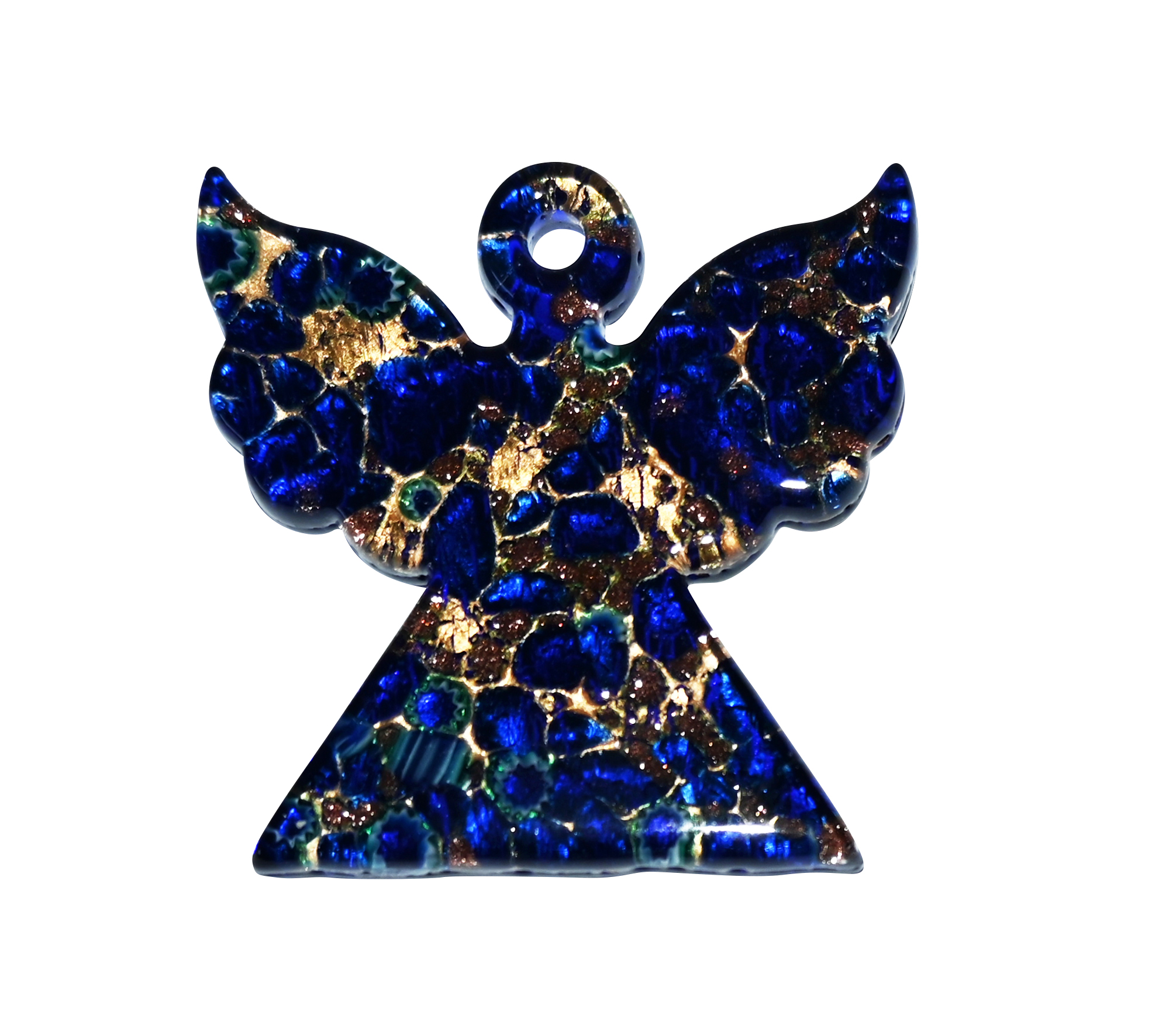 Aufhänger-Engel - Murano-Glaus & Blau/Gold Aufhänger-Engel - Murano-Glaus & Blau/Gold